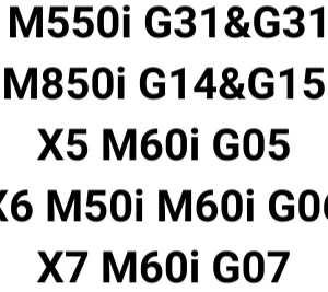 BMW M550i G30&G31, M850i G14&G15, X5 M60i G05, X7 M60i G07 ( Steg 1 mjukvara )