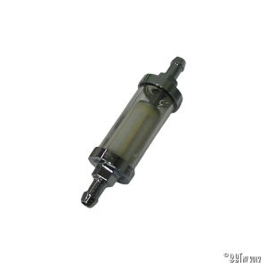 Bränsle filter för Ø 8 mm, krom,