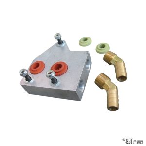 Dubbel oljekylare adapter