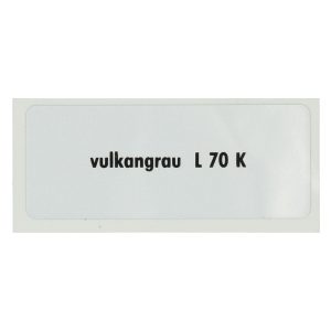 Klistermärke L 70 K, Vulcan grå