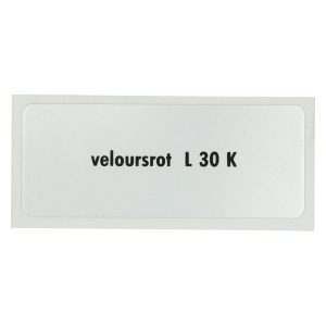 Klistermärke L 30 K, Velour röd