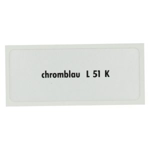 Klistermärke L 51 K, Chrome blå
