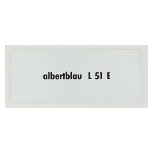 Klistermärke L 51 E, Albert blå
