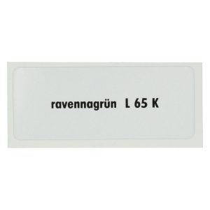 Klistermärke L 65 K, Ravenna grön
