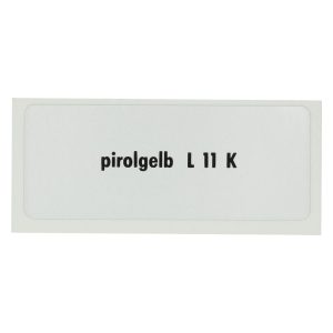 Klistermärke L 11 K, Oriole yellow
